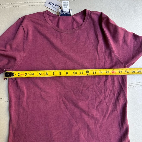 NWT Pendleton Pink Knit Blouse sweater silk blend size small - Picture 6 of 6